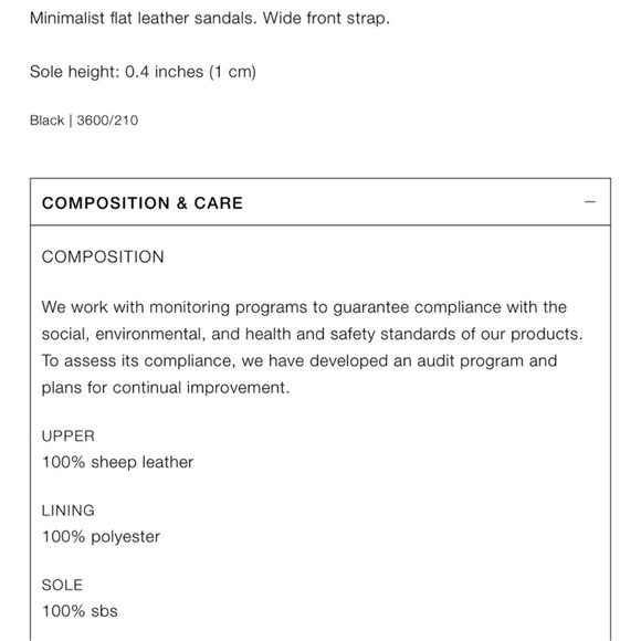 NEW ZARA MINIMALIST BLACK LEATHER FLAT SANDALS 8 - Picture 8 of 10